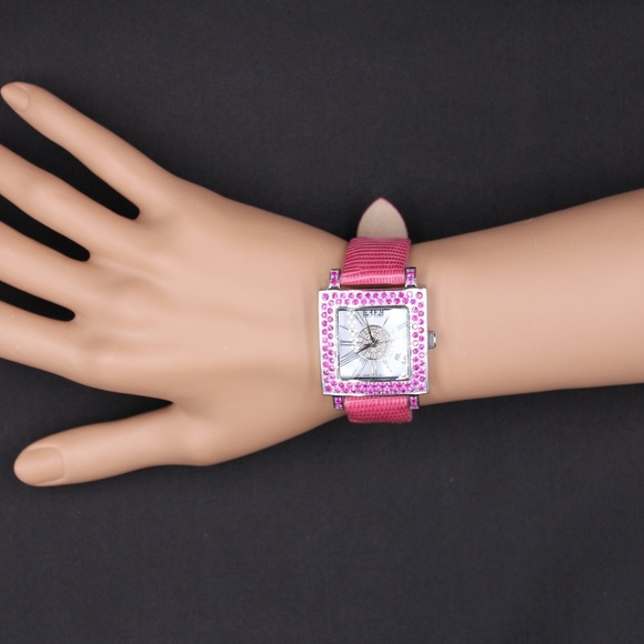 Pink Sapphire Diamond 3.37 Ct Unisex Luxury Watch main image 6
